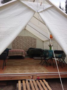 glamping tent floor