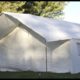 canvas tent with awning