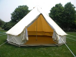 Bell tent open door